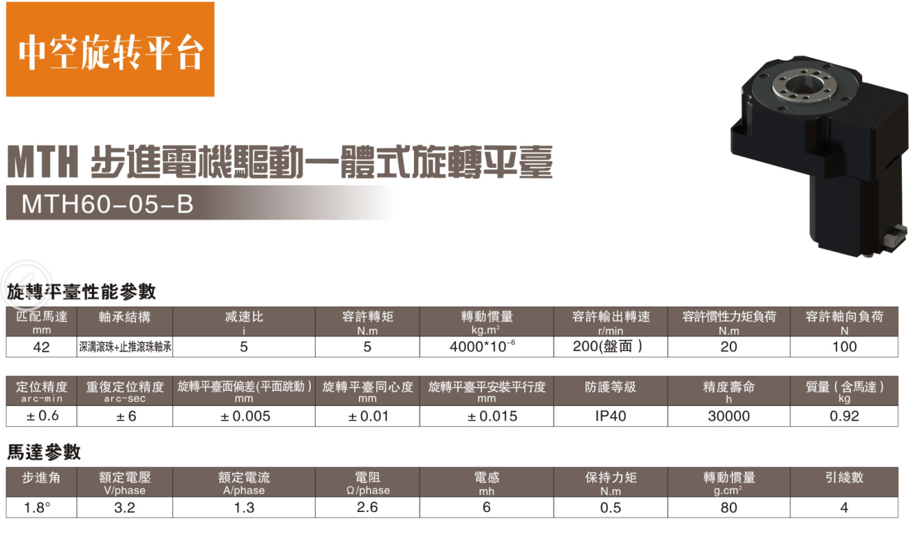 步進電機驅(qū)動一體式旋轉(zhuǎn)平臺MTH60-05-B參數(shù).png